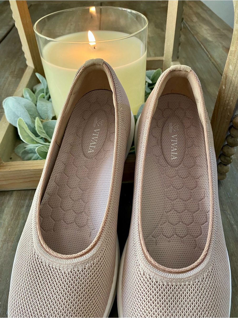 VIVAIA Isabell Walker Pro Knit Ballet Flats Walking Shoes Womens 42 Blush Pink - Picture 6 of 10